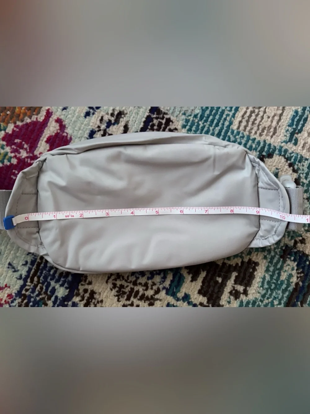 Lululemon Gray Belt Bag Crossbody Waist Bag Silver Hardware